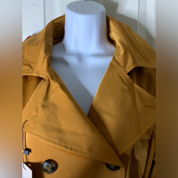 SaphiRose Women's Water-Resistant Trench Coat Long Peacoat with Removable Hood - Picture 7 of 12